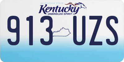 KY license plate 913UZS