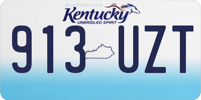 KY license plate 913UZT