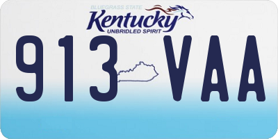 KY license plate 913VAA