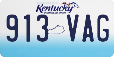 KY license plate 913VAG