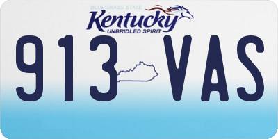 KY license plate 913VAS