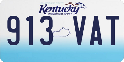 KY license plate 913VAT