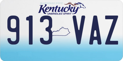 KY license plate 913VAZ