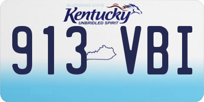 KY license plate 913VBI
