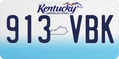 KY license plate 913VBK