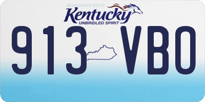 KY license plate 913VBO
