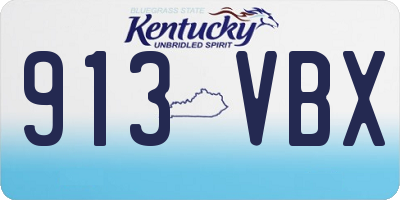 KY license plate 913VBX