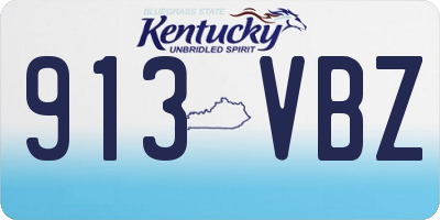 KY license plate 913VBZ