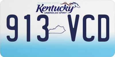 KY license plate 913VCD