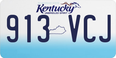 KY license plate 913VCJ