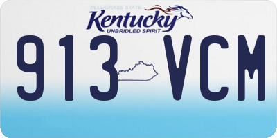 KY license plate 913VCM