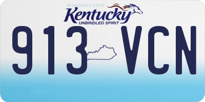 KY license plate 913VCN