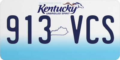 KY license plate 913VCS