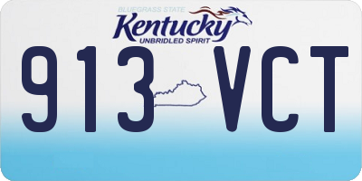 KY license plate 913VCT