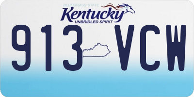 KY license plate 913VCW