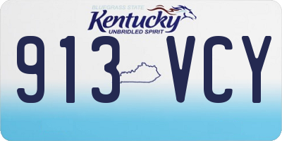 KY license plate 913VCY