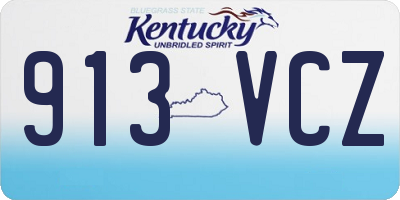 KY license plate 913VCZ