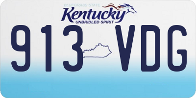 KY license plate 913VDG