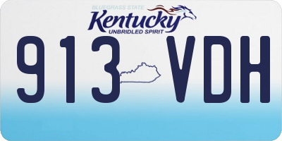 KY license plate 913VDH