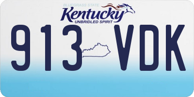 KY license plate 913VDK