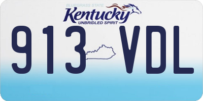 KY license plate 913VDL