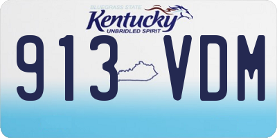 KY license plate 913VDM