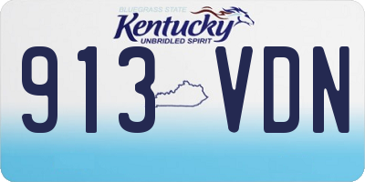 KY license plate 913VDN