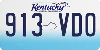 KY license plate 913VDO