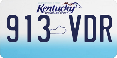 KY license plate 913VDR