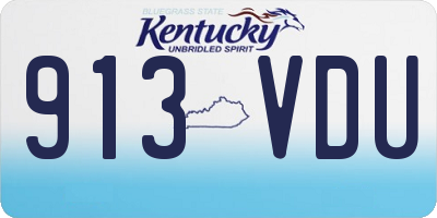 KY license plate 913VDU