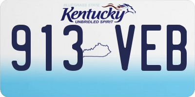 KY license plate 913VEB