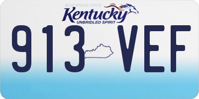 KY license plate 913VEF