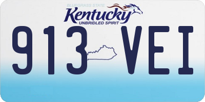 KY license plate 913VEI