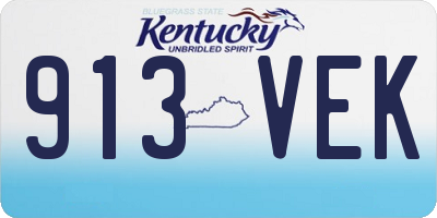 KY license plate 913VEK