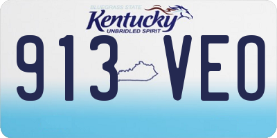 KY license plate 913VEO
