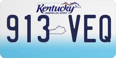 KY license plate 913VEQ