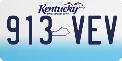 KY license plate 913VEV