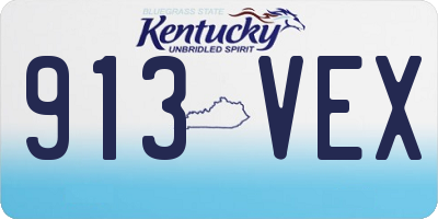 KY license plate 913VEX