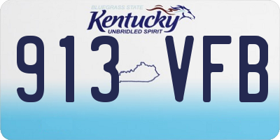 KY license plate 913VFB