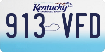 KY license plate 913VFD