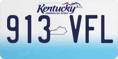 KY license plate 913VFL