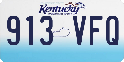 KY license plate 913VFQ