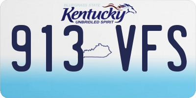 KY license plate 913VFS
