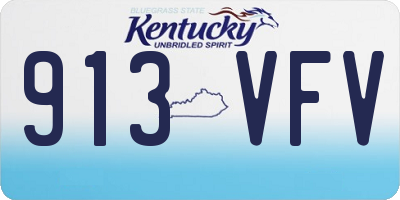 KY license plate 913VFV