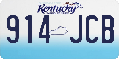 KY license plate 914JCB