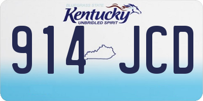 KY license plate 914JCD