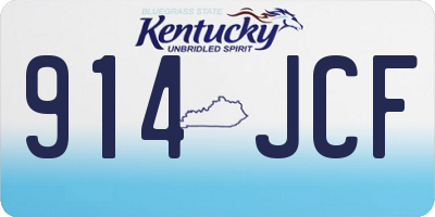 KY license plate 914JCF