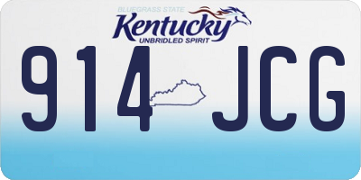 KY license plate 914JCG