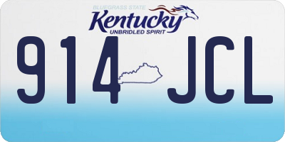 KY license plate 914JCL