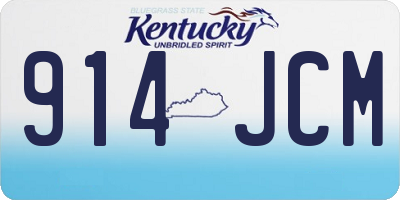 KY license plate 914JCM